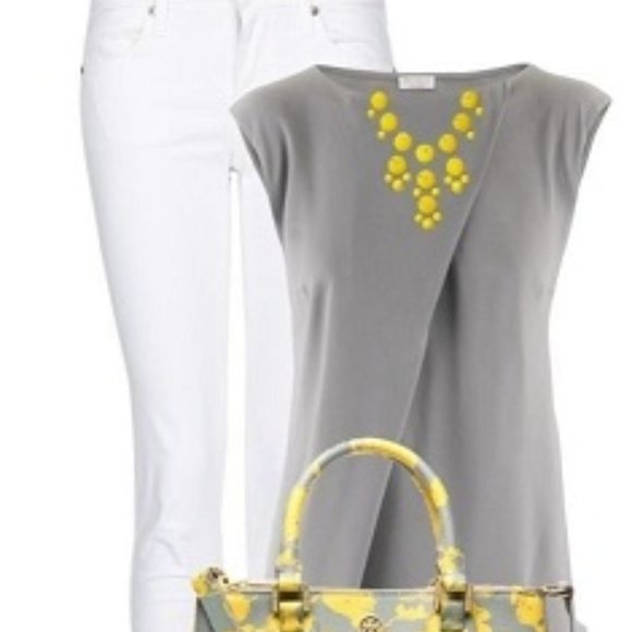 $89 NWT SCHUTZ White Daisy Leather Sandal - Picture 2 of 5